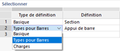 Sélection du type de définition