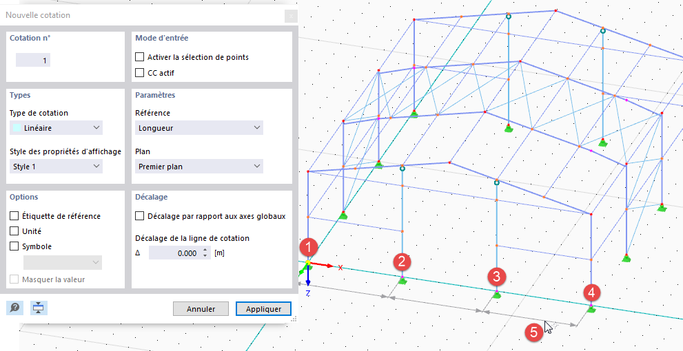 Définir les cotations graphiquement