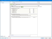 Configuration pour la vérification du bois affichant les paramètres pour les barres à inertie variable et courbes. Inclut des détails d’analyse structurelle et des éléments de modélisation.