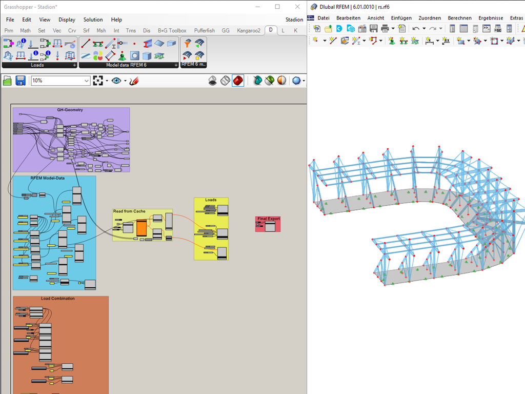 Échange de données entre Grasshopper et RFEM 6