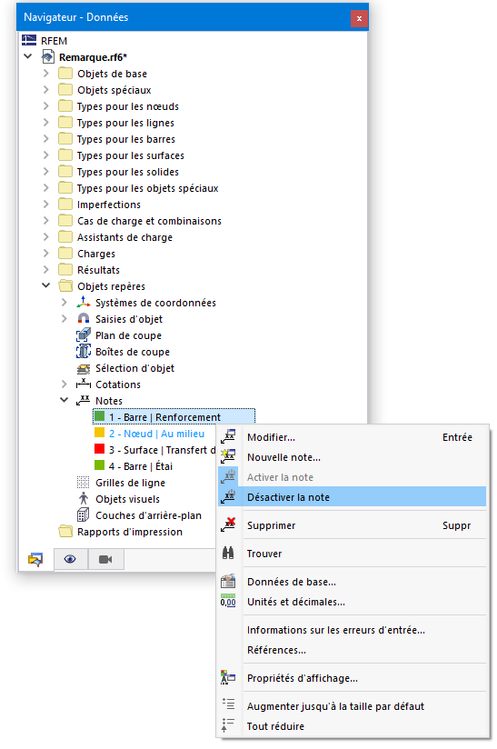Afficher et masquer les remarques individuellement