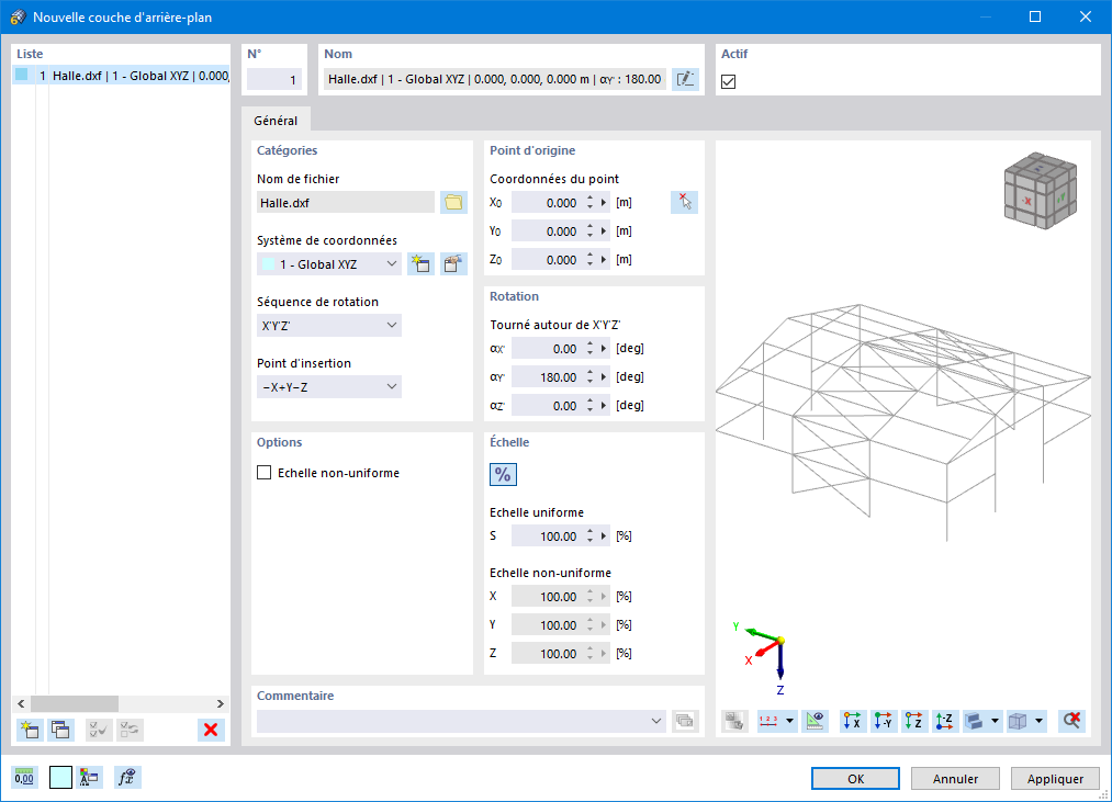 Boîte de dialogue « Nouvelle couche d’arrière-plan »