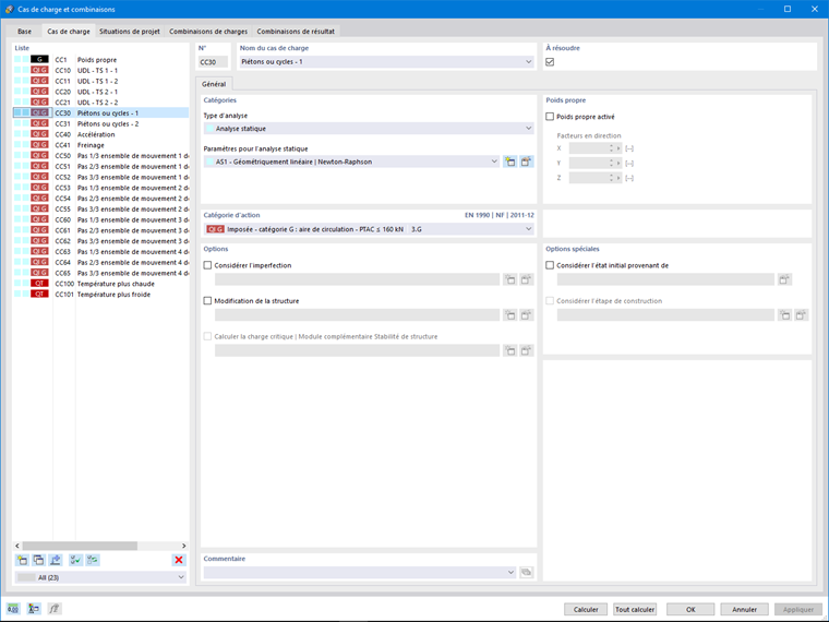 FAQ 005144 | RFEM 6 inclut-il les combinaisons pour les ponts routiers selon l’EN 1991-2 ?