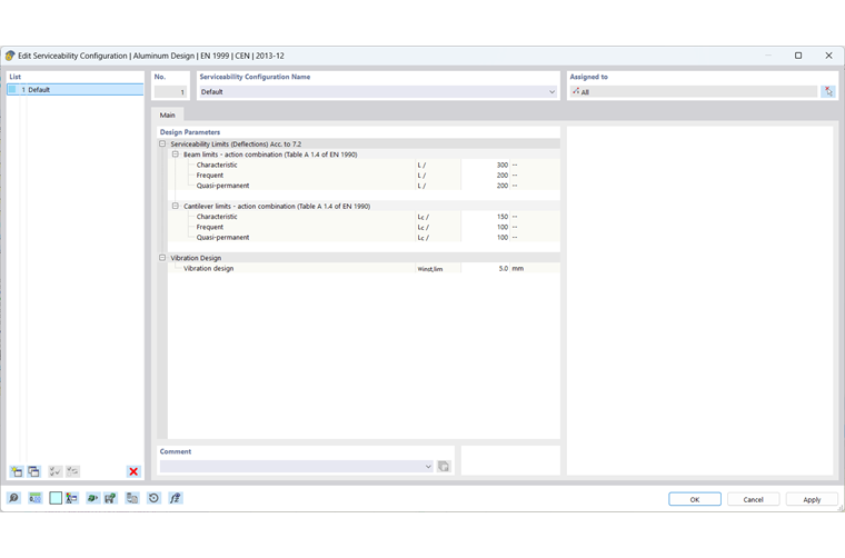 Boite de dialogue « Modifier la configuration pour l’ELS », onglet « Général »