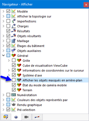 Masquage des objets inactifs