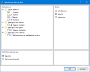 Boîte de dialogue « Sélectionner dans le plan »