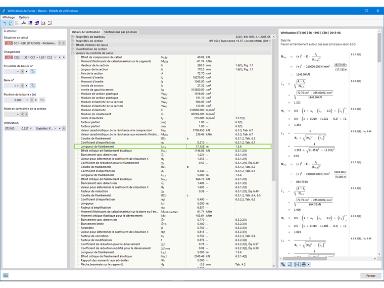 Détails de vérification