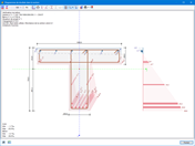 Affichage graphique pour l’analyse des contraintes et déformations dans les sections en béton et les armatures sous charges