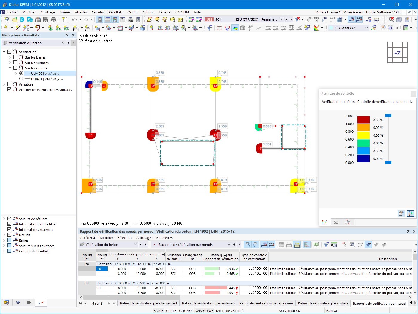 Résistance au poinçonnement basée sur les armatures longitudinales prévues