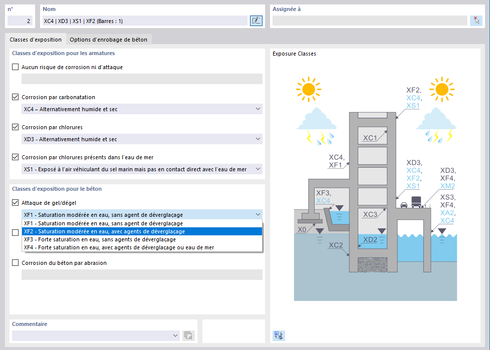 Sélection multiple de classes d’exposition