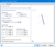 Diviser la barre à une distance du début de la barre