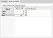 Ajuster la numérotation des objets générés