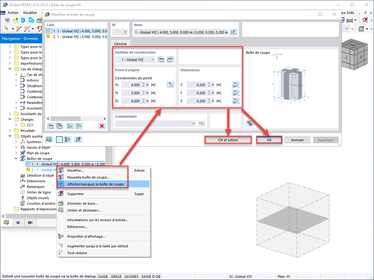 FAQ 005164 | Est-il possible de se concentrer sur une zone spécifique d'un modèle et de masquer le reste ?