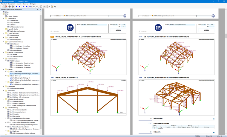 Sortie graphique dans le rapport d'impression