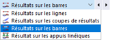 Sélection du type d’objet pour les diagrammes de résultats