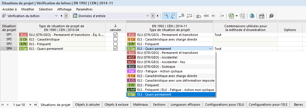 Attribution d’un type de situation de projet