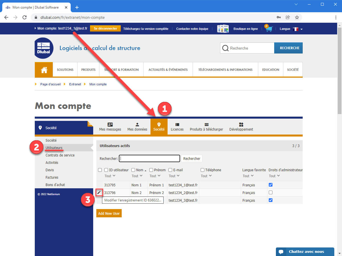 FAQ 005174 | Comment puis-je désactiver un utilisateur dans mon compte Dlubal ?