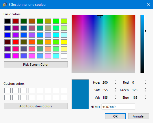 Ajustement de la couleur