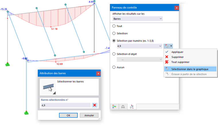 Détermination graphique des numéros de barre
