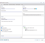 Boîte de dialogue « Nouveau modèle - Données de base », onglet « Général »
