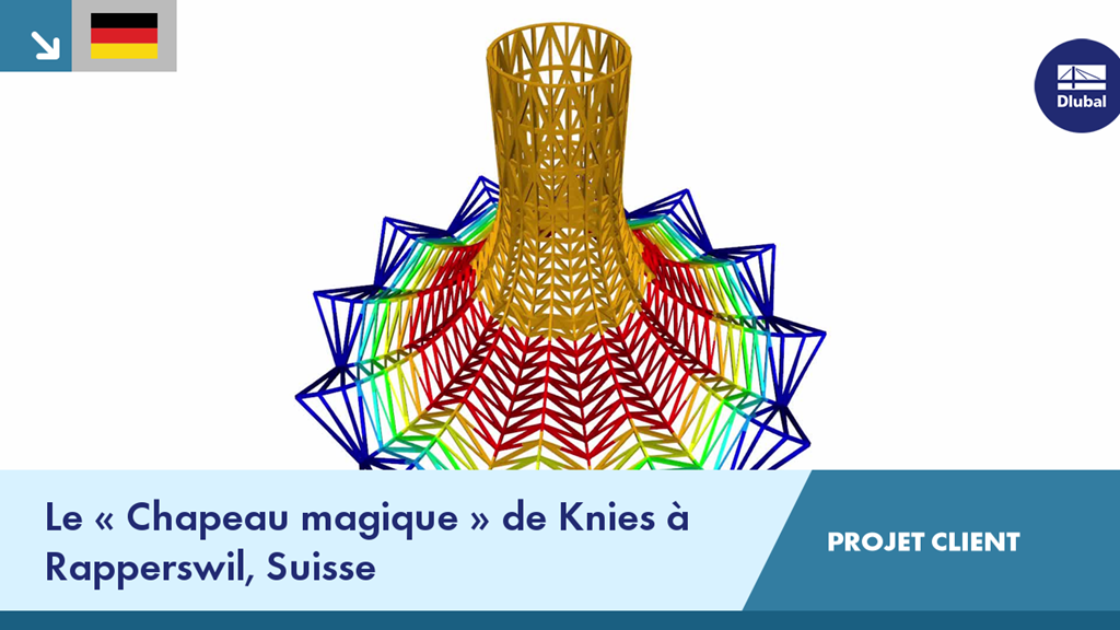 Structure en bois innovante pour le chapeau magique à Rapperswil, projet client en Suisse de Dlubal