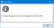 Informations après sortie sur l’imprimante