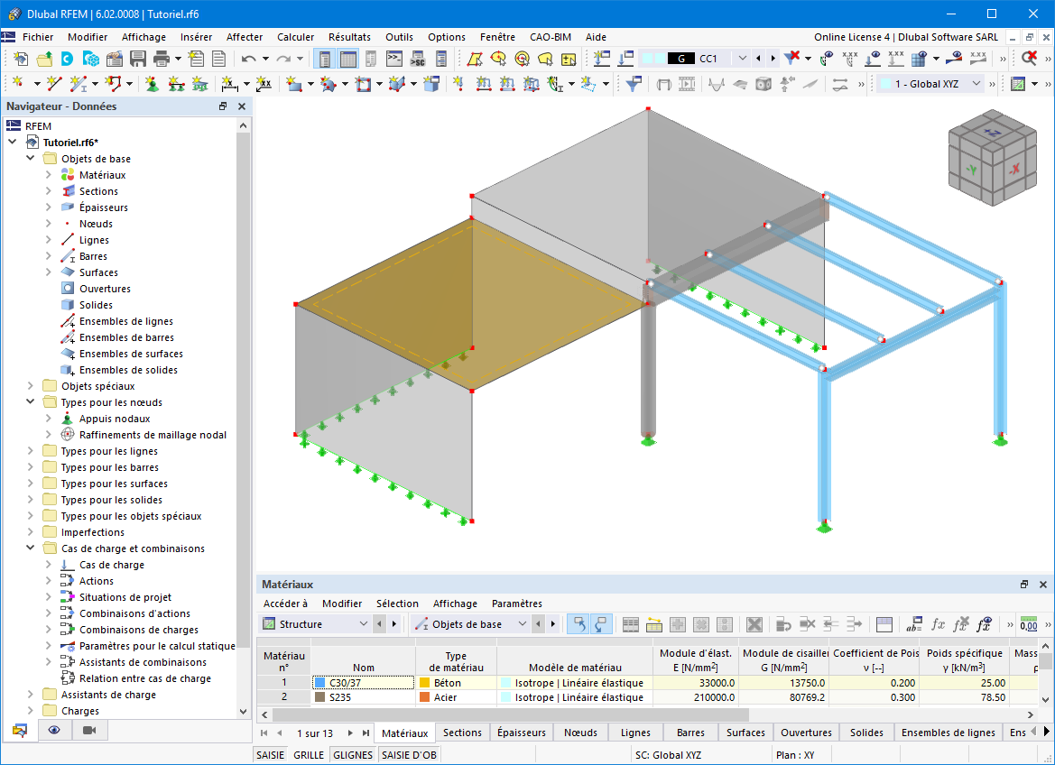 Interface utilisateur de RFEM