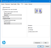 Définition des paramètres dans les propriétés de l’imprimante