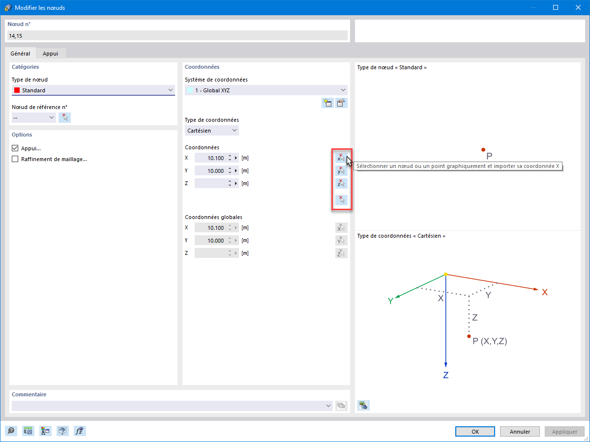 FAQ 005196 | Peut-on importer les coordonnées d'un autre point ?