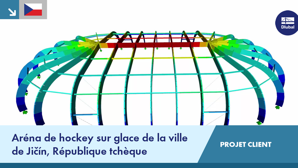 Stade de hockey sur glace à Jicin, République tchèque, Projet client présentant une architecture moderne