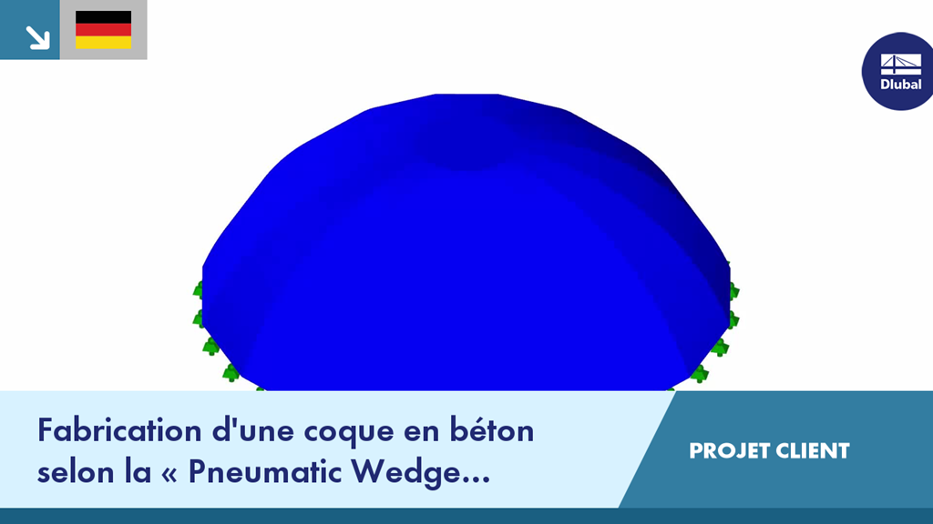 Réalisation d’une coque en béton par la méthode du coin pneumatique à Vienne, Autriche