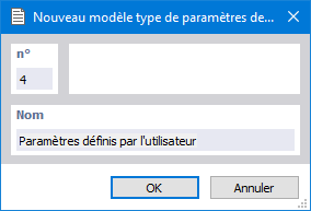 Enregistrement des paramètres sous forme de modèle