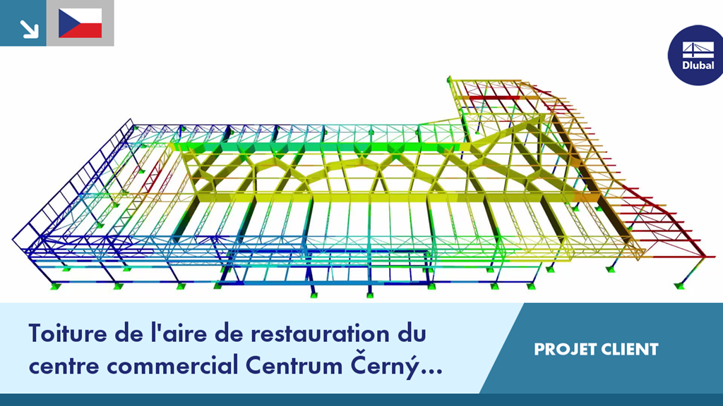 Structure de toiture moderne dans le food court du centre commercial Centrum Černý Most à Prague, démontrant une utilisation innovante de l’acier et du verre
