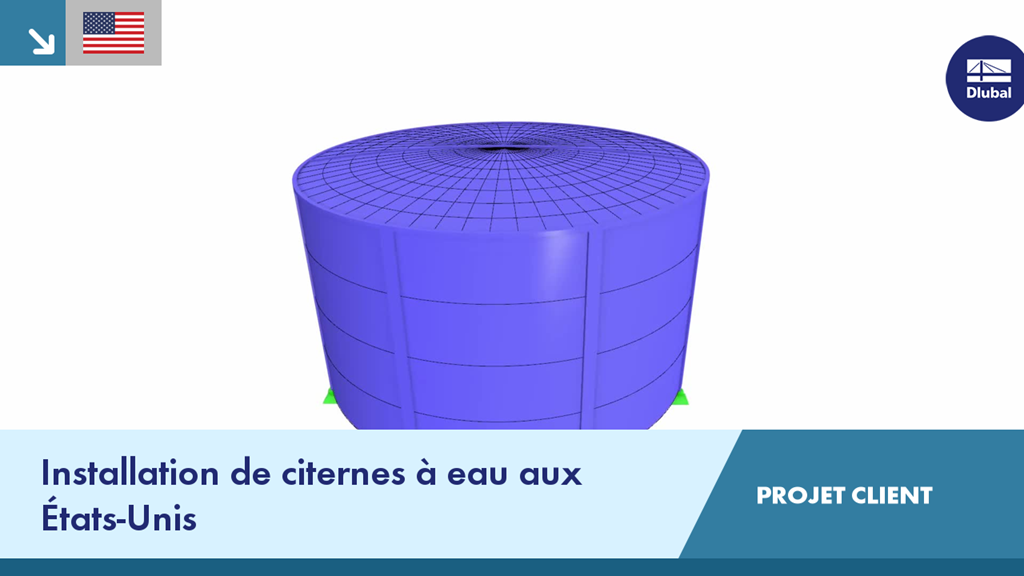 Construction de réservoirs d'eau aux États-Unis dans le cadre d'un projet client, détails techniques invisibles.