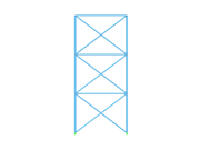 Structure en acier avec barres en traction