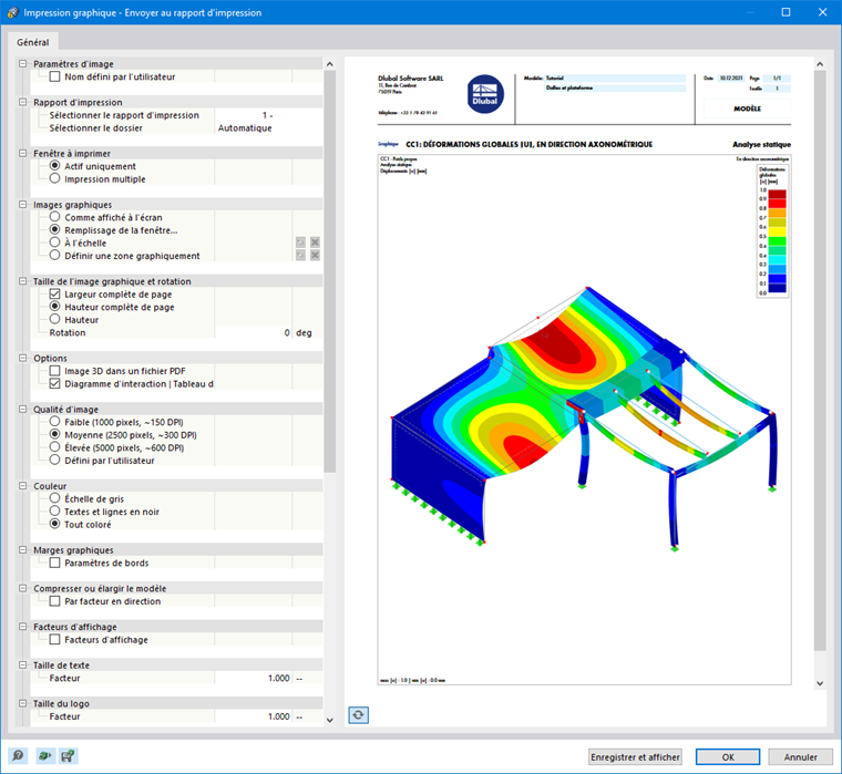Boîte de dialogue « Impression graphique »