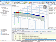 Visualisation graphique du mode propre critique pour la vérification du déversement dans l'analyse de stabilité.