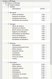 Ajustement des facteurs d'affichage