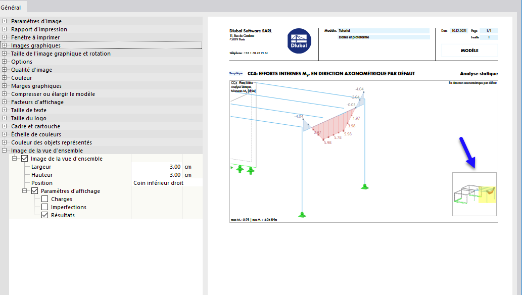 Ajustement de la vue d’ensemble