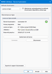Statut de l’autorisation