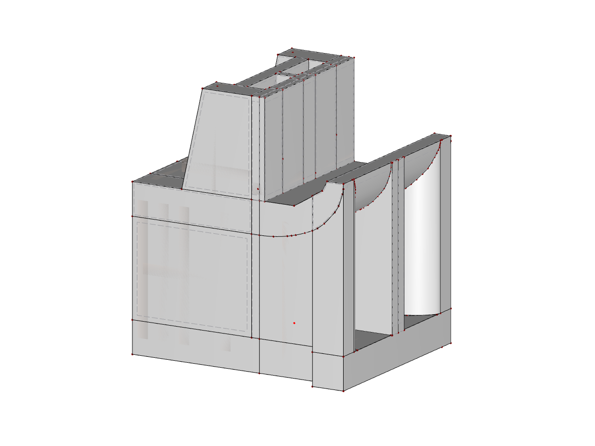 Modèle d'une entrée d'eau dans RFEM (© Zutari)