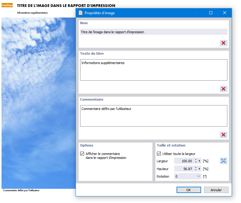Ajustement des propriétés du graphique