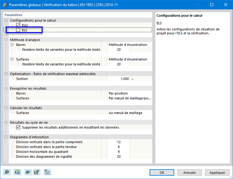 Désactivation de la vérification à l’ELS