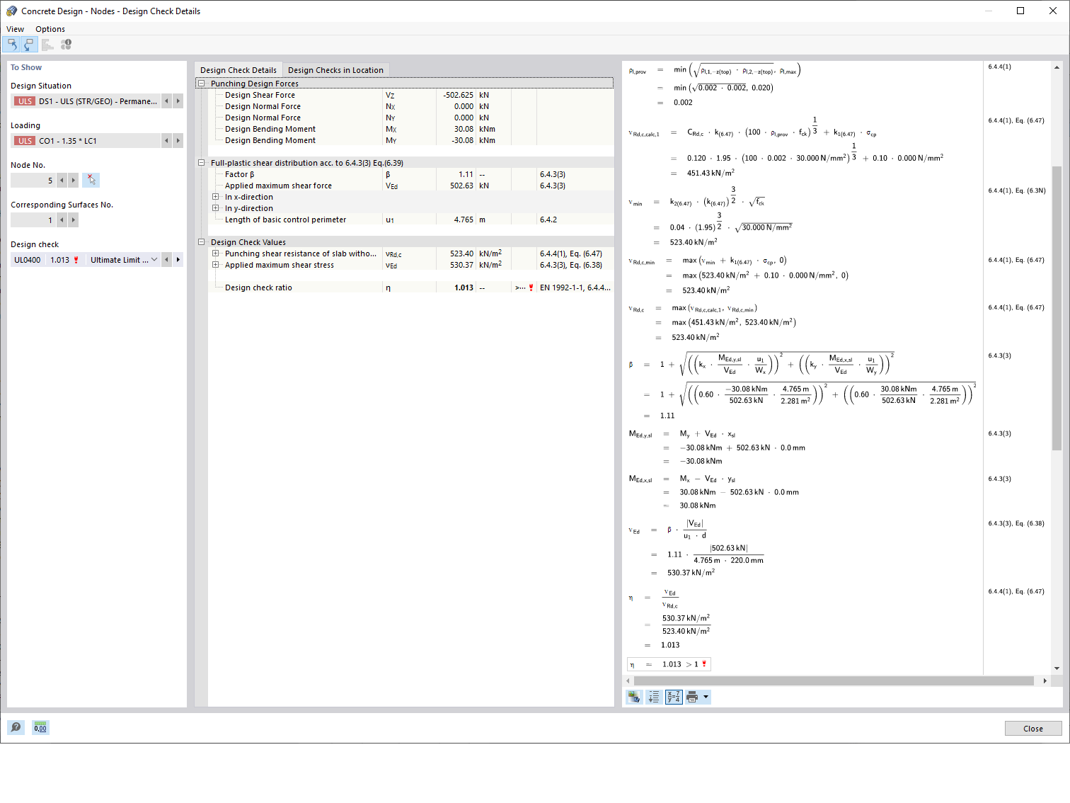 FAQ 005215 | RFEM 6 indique que la résistance au poinçonnement d'une dalle sans armatures d'effort tranchant ne fonctionne pas. Le logiciel peut-il calculer ces armatures ?