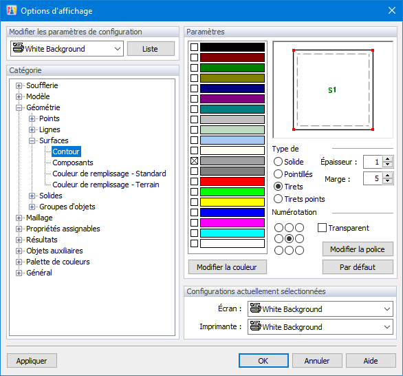 Options d’affichage