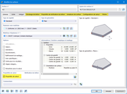Propriétés de calcul activées pour les dalles avec des onglets supplémentaires