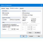 Options d’impression, Échelle de couleur