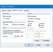 Options d’impression, Échelle de couleur