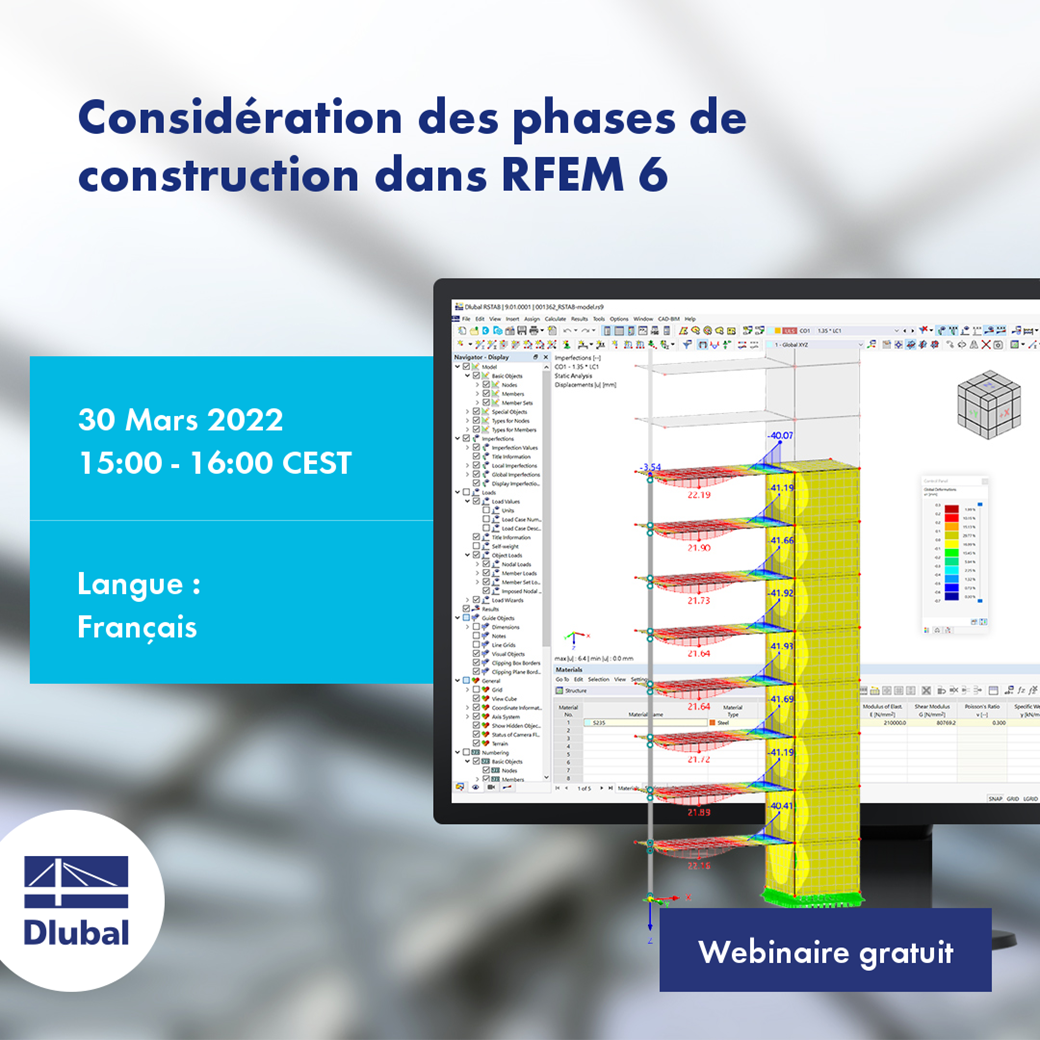 Considération des phases de construction dans RFEM 6