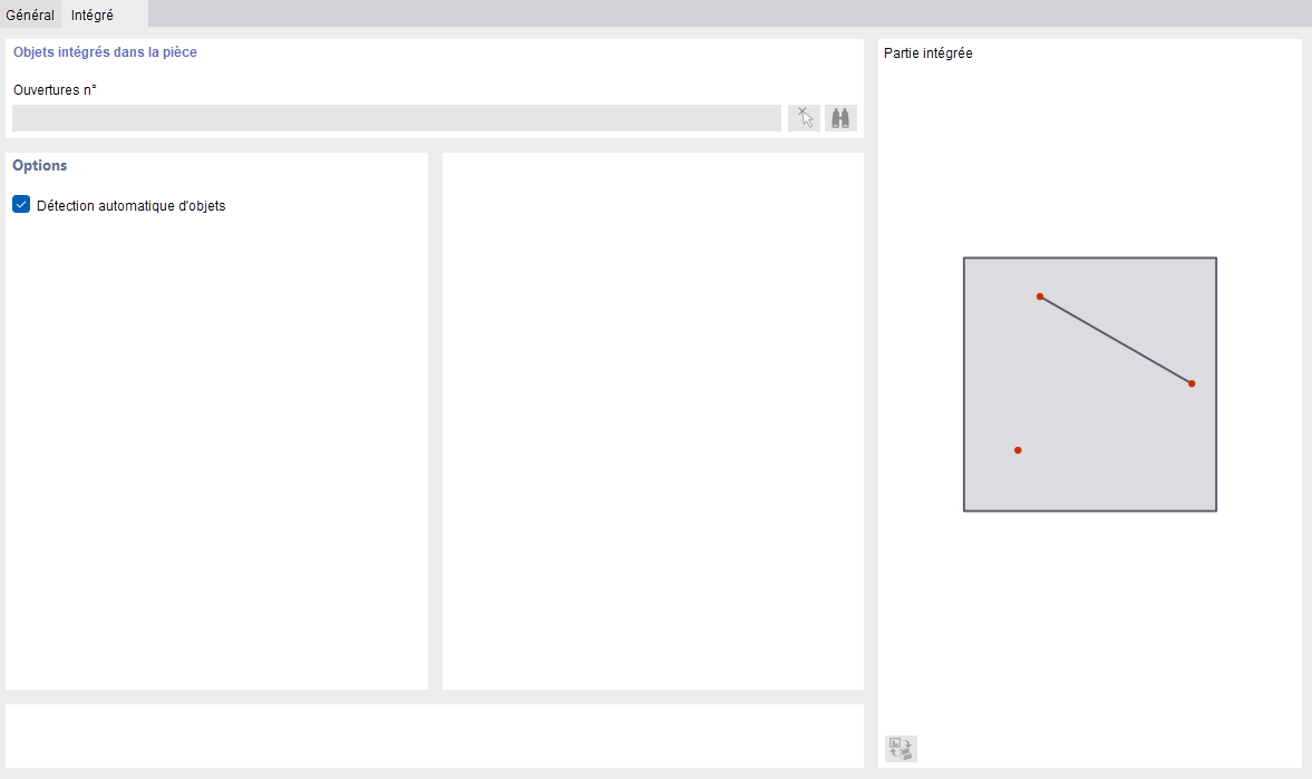 Boîte de dialogue « Nouvelle partie », onglet « Objets intégrés »